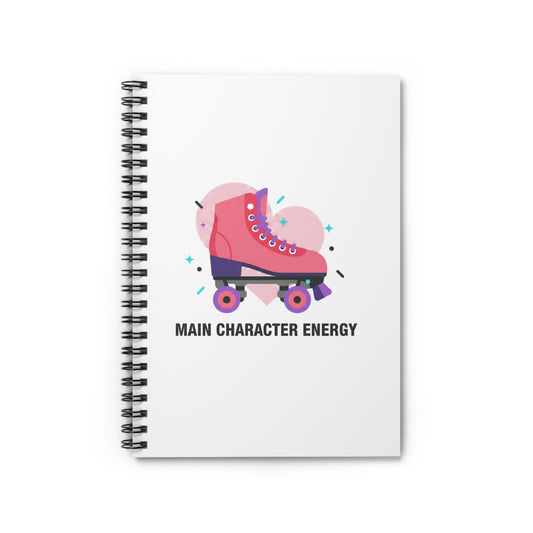 Roller Skate Heart Y2K | Spiral Journal Notebook for Notes & Plans | Back to School & Valentine Gift for Teens | Pink Retro Aesthetic