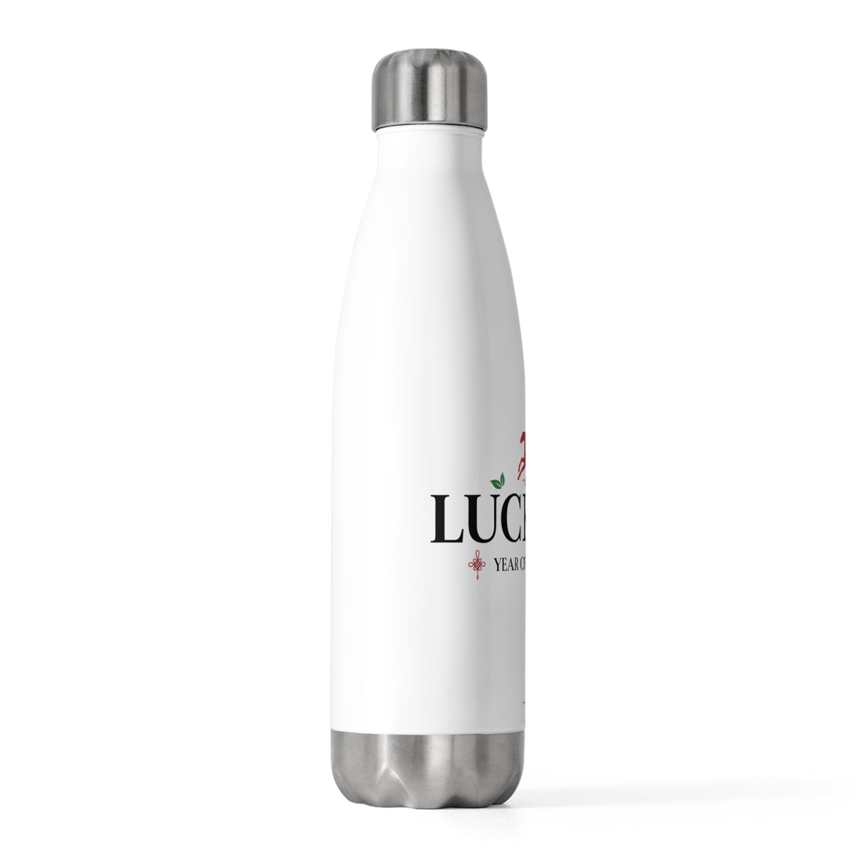 Lucky He Fire Horse (2026) | 20oz Insulated Stainless Steel Tumbler Bottle | Lunar New Year Family & Teacher Gift | Red Gold Paper-Cut