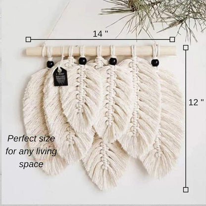 Macramé Feather DIY Craft Kit – Make Your Own Boho Style Home Décor Wall Hanging - Rewarding Art Project – Suit Beginner