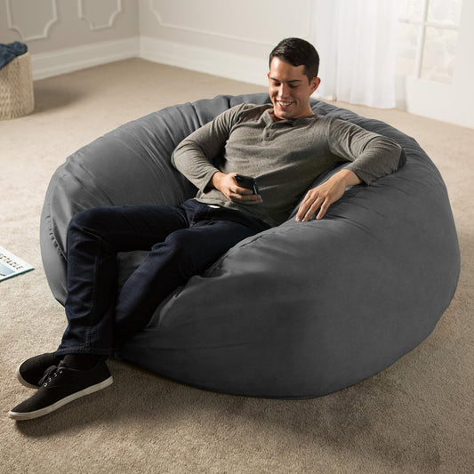 5 Foot Saxx - Big Bean Bag Chair for Adults, Charcoal