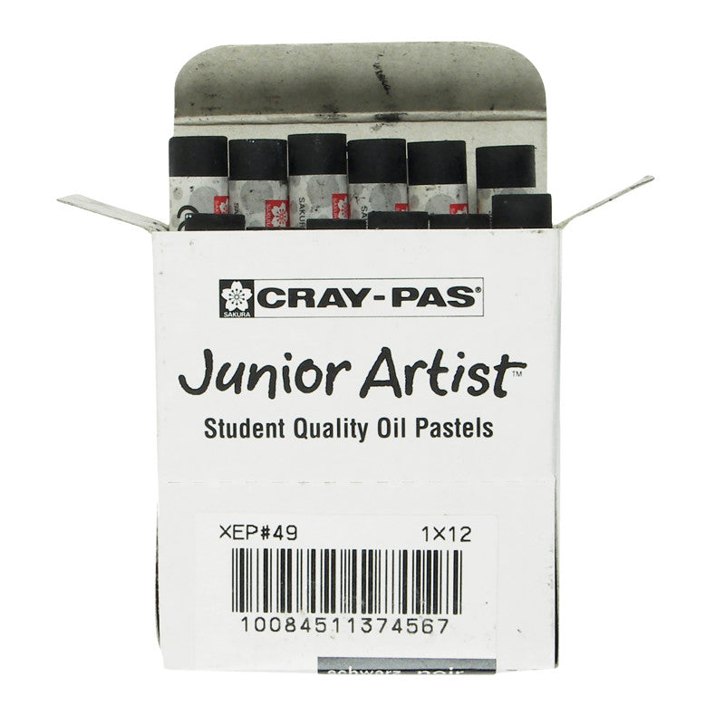 Cray-Pas Junior Artist Oil Pastels, Black, 12-Pack