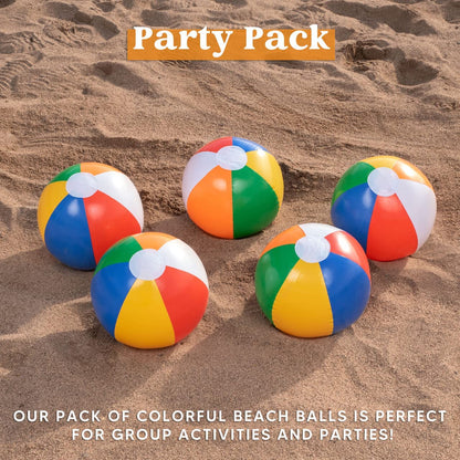 Rainbow Beach Balls(12 Pack), 12'' Inflatable Swimming Pool Toys for Summer Water Games Kids Birthday Party Supplies Combo Set Include Inflatable Beach Balls