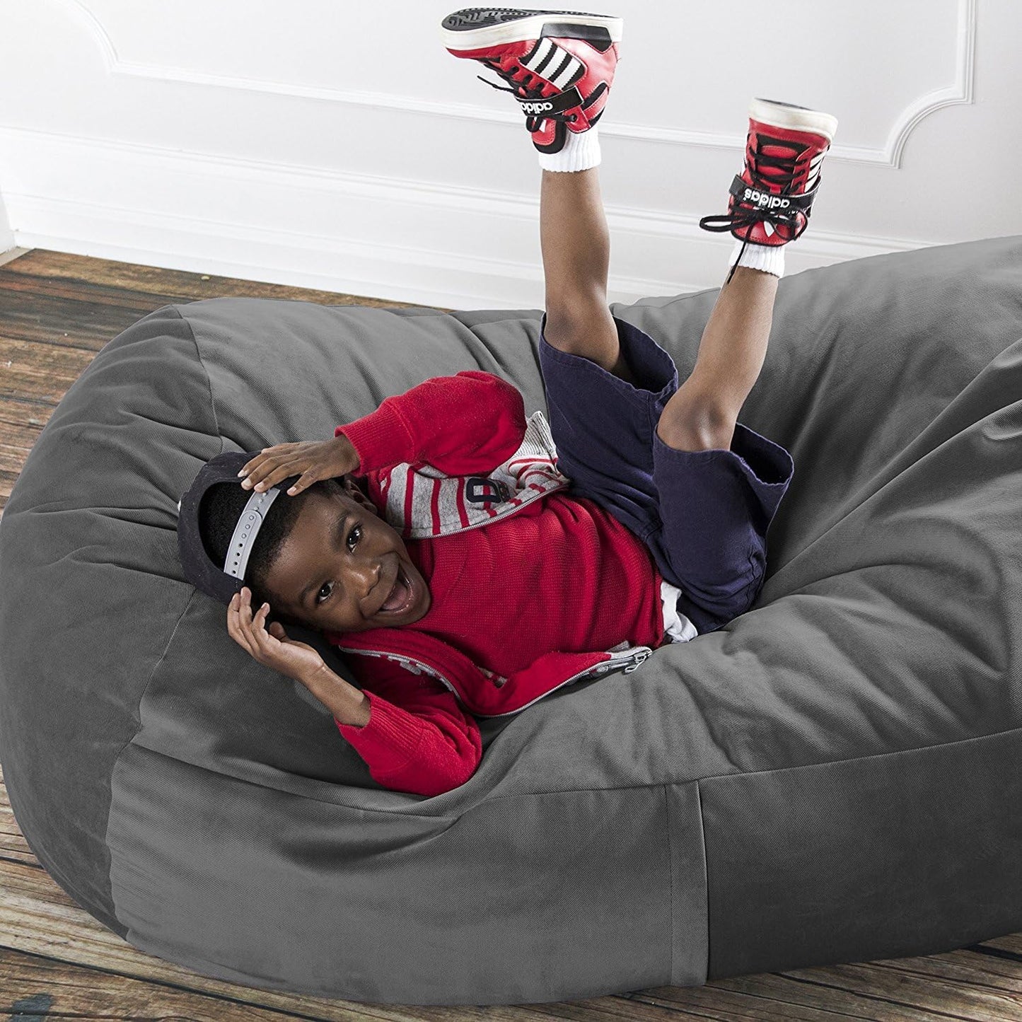 Sofa Saxx Bean Bag Lounger, 4-Feet, Charcoal