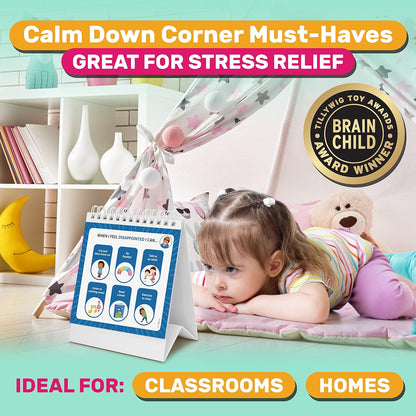 Calm down Corner Supplies,  Feelings in Control Flip Book, Emotion Chart for Kids, Autism, Emotions and Feeling Book for Kids, Self Regulation for Kids, Calming Corner