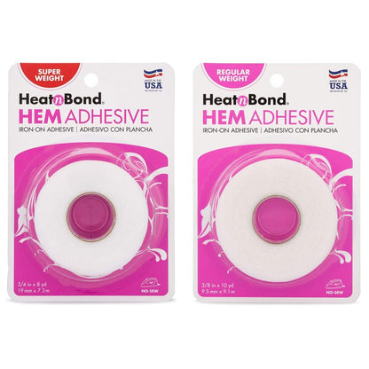 Hem Iron-On Adhesive, Super Weight, 3/4 Inch X 8 Yards, White
