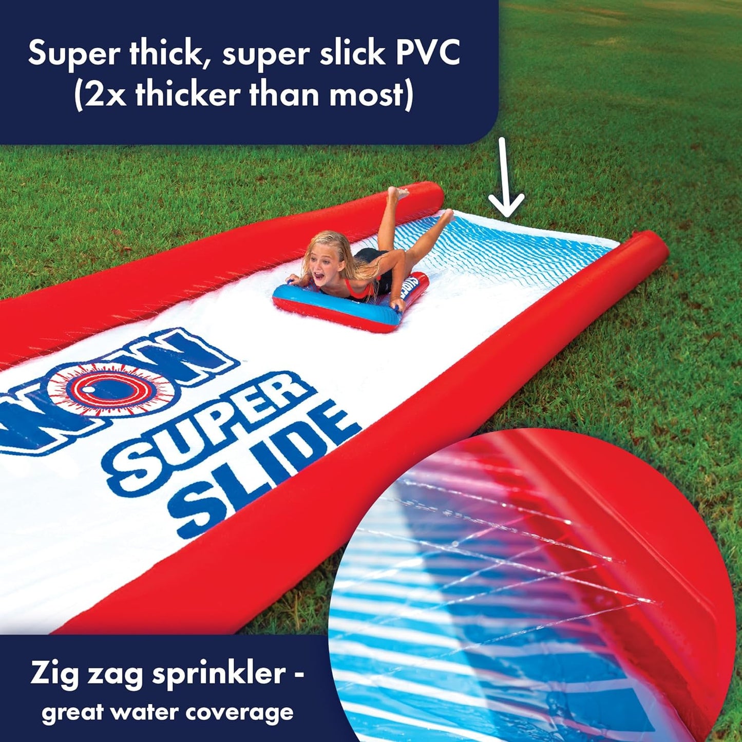 Super Slide - Giant Backyard Slip and Slide with Sprinkler, Extra Long Water Slide 25 Ft X 6 Ft