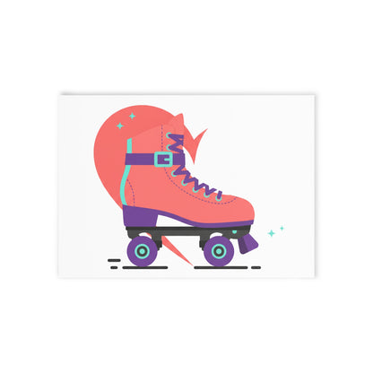 Roller Skate Heart Card | Valentine’s Day Holiday Greeting Card | Galentine’s & Love Note Gift | Y2K Pink Aesthetic