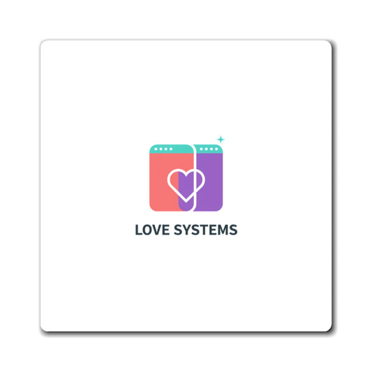 Minimal Love Hearts | Minimalist Sublimation Magnet Set | Galentine’s & Family Gift | Modern Clean Typography