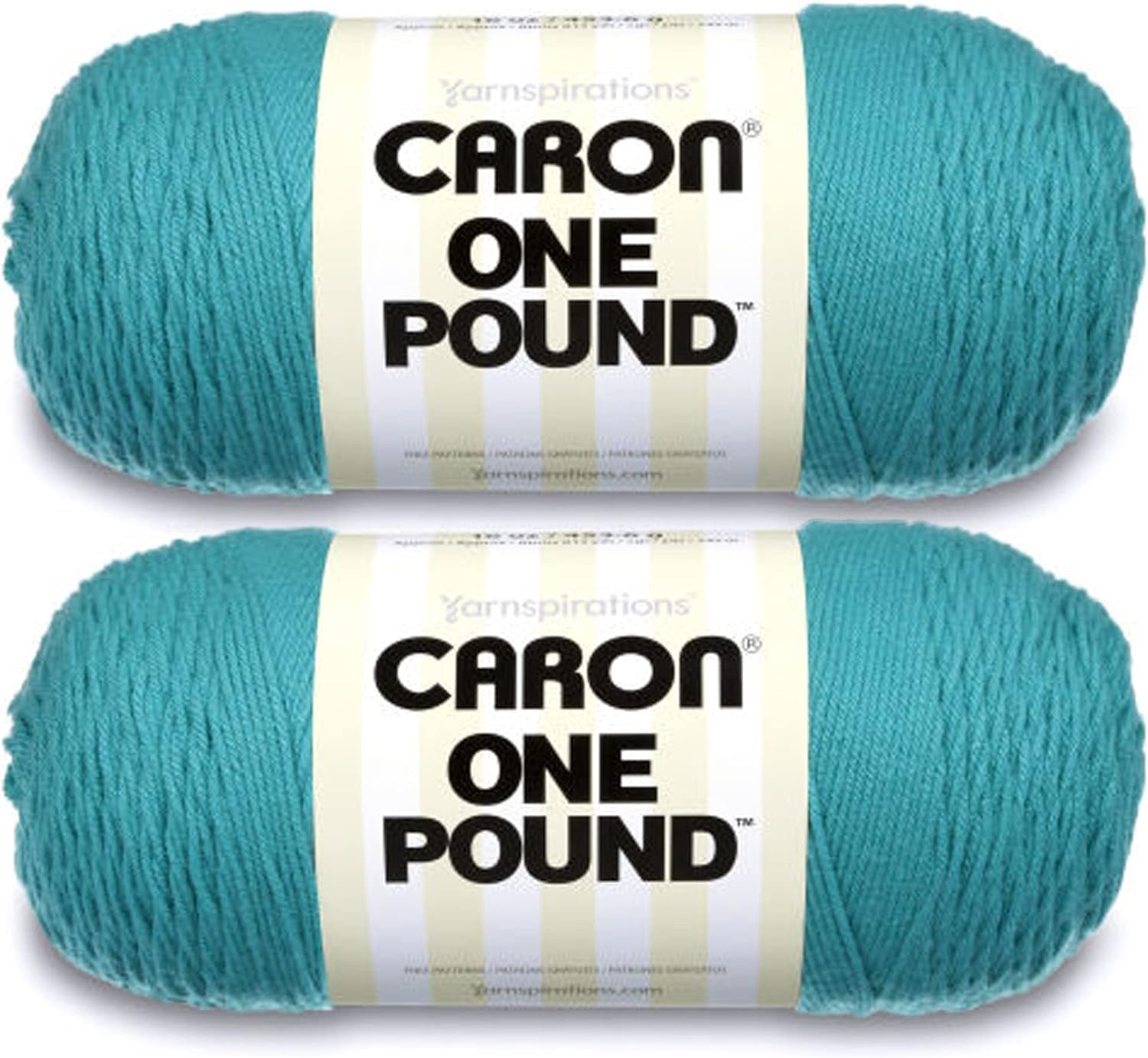 One Pound White Yarn - 2 Pack of 454G/16Oz - Acrylic - 4 Medium (Worsted) - 812 Yards - Knitting/Crochet