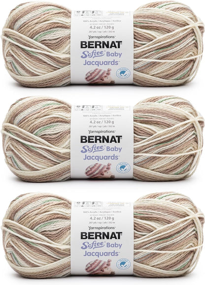 Softee Baby White Yarn - 3 Pack of 141G/5Oz - Acrylic - 3 DK (Light) - 362 Yards - Knitting/Crochet