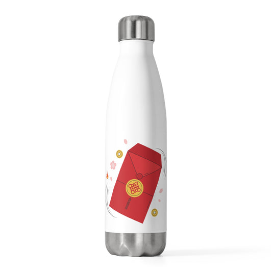 Red Envelope Horse Emblem | 20oz Insulated Stainless Steel Tumbler | Lunar New Year Gift for Family & Teachers | Gold Foil Red