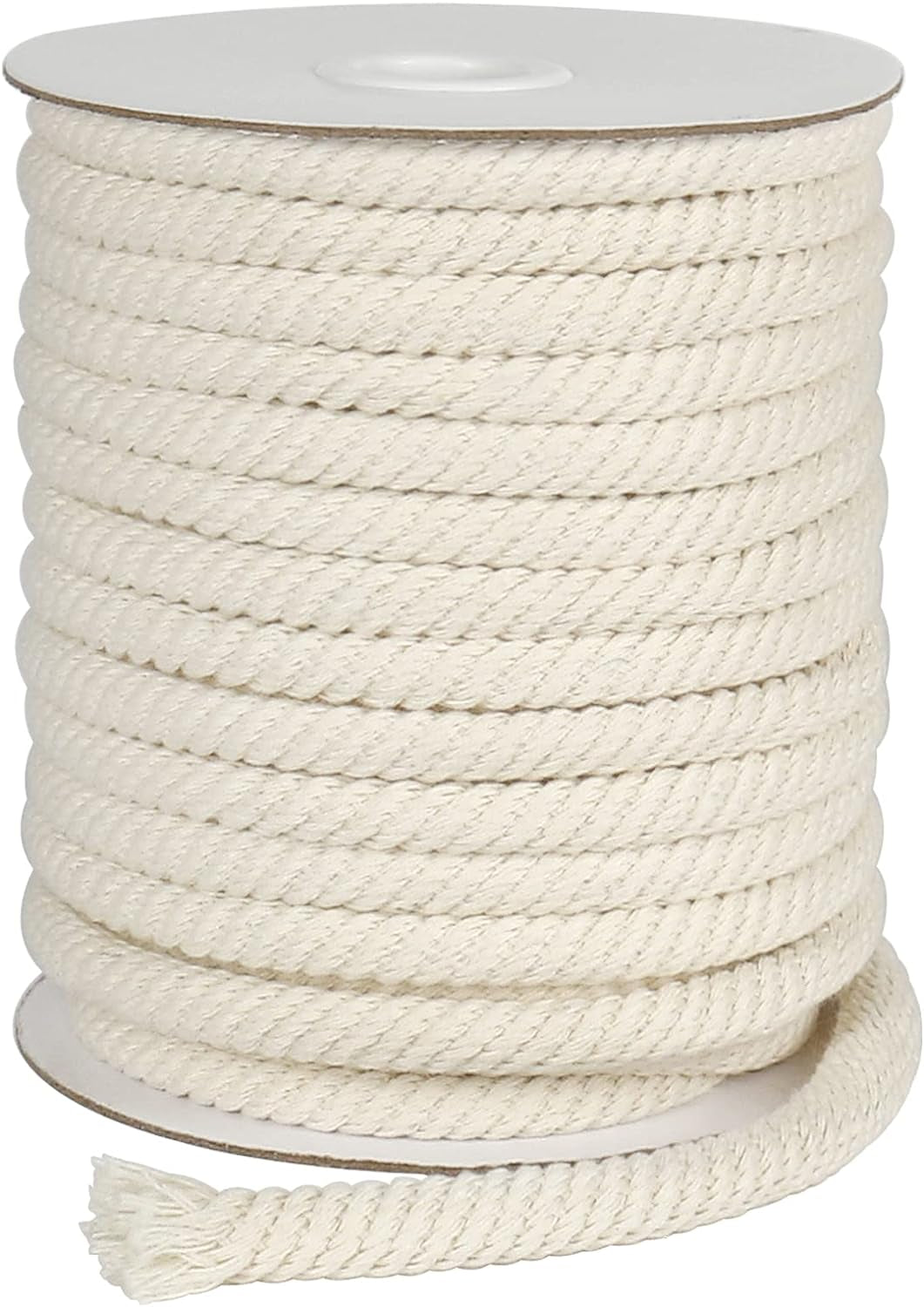 5Mm Macrame Cord, 165Feet Braided Cotton Rope Thick Craft Twine for Macrame Plant Hangers, Wall Hangings, Drawstrings, Dream Catchers, DIY Crafts (Beige)