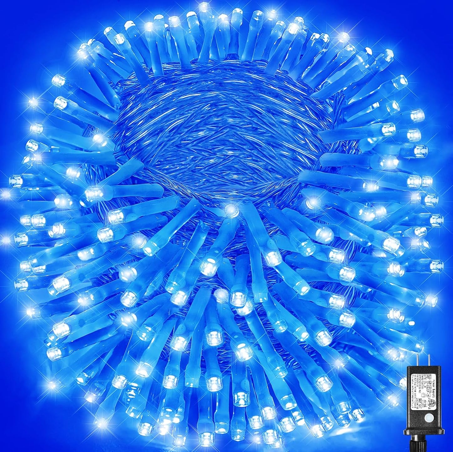 500 LED Christmas Lights Outdoor - 165FT Super Long Christmas String Lights 8 Modes Waterproof Plug in Fairy Lights with Timer Memory for Indoor Xmas Tree Holiday Party House Decorations, Blue