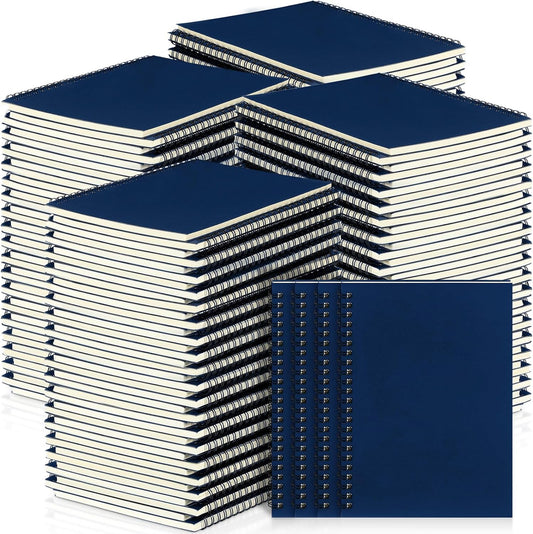 Spiral Notebook Bulk A5 College Ruled Journals Notebooks Lined 8.3 X 5.5 Inch Note Books Composition Writing Thick Paper Notebook for Office Business School Gifts Supplies(Dark Blue, 72 Pcs)