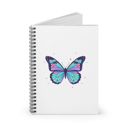 Holographic Butterfly Gradient | Spiral Journal Notebook for Notes & Doodles | Back to School, Valentine & Galentine | Y2K Aesthetic