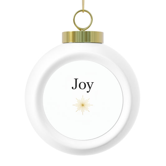 Christmas Ball Ornament - Joy Script Design (Glossy Ceramic)