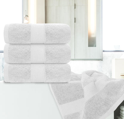 Luxury Bath Towels Set of 4 Large   700 GSM Cotton Ultra Soft Bath Towels 27x54