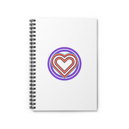 Neon Heart Glow | Spiral Journal Notebook for Notes & Doodles | Back to School, Valentine & Galentine Gift | Y2K Aesthetic