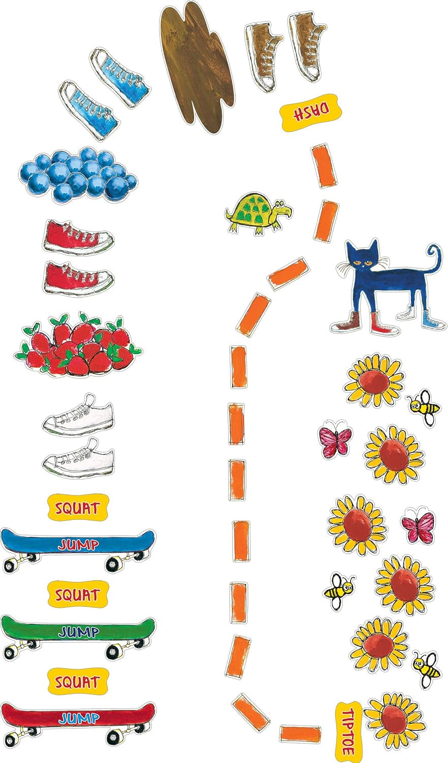 Pete the Cat Numbers and Colors Sensory Path