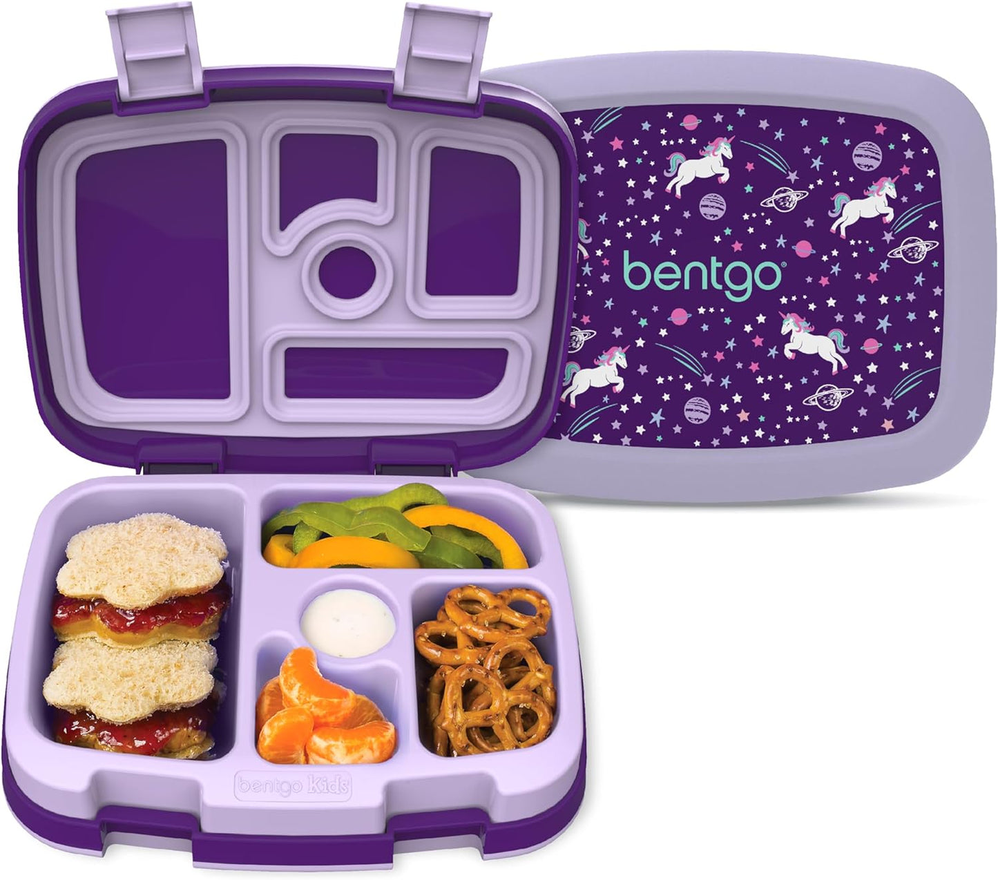 ® Kids Prints Leak-Proof, 5-Compartment Bento-Style Kids Lunch Box - Ideal Portion Sizes for Ages 3-7, Durable, Drop-Proof, Dishwasher Safe, & Made with Bpa-Free Materials (Dinosaur)