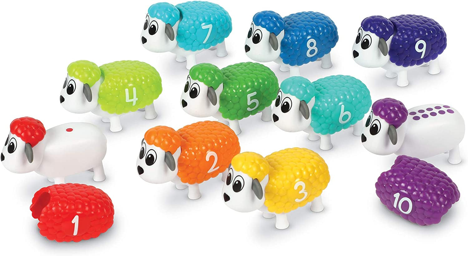 Snap-N-Learn Counting Sheep - 20 Pieces, Ages 18+ Months Toddler Learning Toys, Counting and Sorting Toys, Farm Animals Toys for Kids