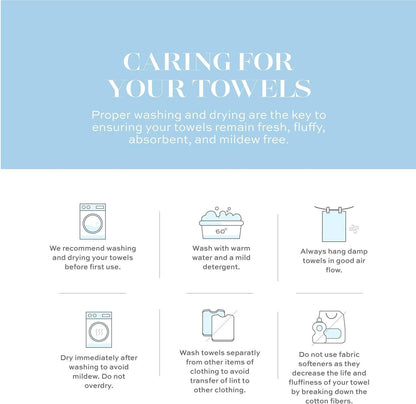 Luxury Hand Towels  Cotton Hotel spa Bathroom Towel  16x30  6 Pack  Silver