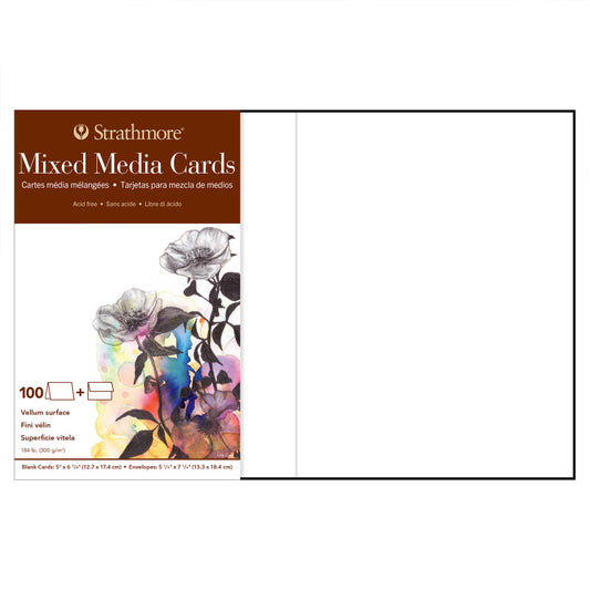 400 Series Mixed Media Paper Cards & Envelopes, Full Size, 5x6.875 inch, Pack of 100