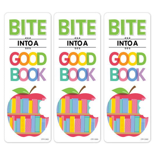 Apple Time Bite Into... Bookmark, 30 Per Pack, 3 Packs