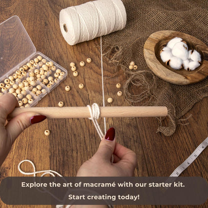 Macrame Kits for Adults Beginners with 112 Macrame Supplies and 5 Projects Book: DIY Macrame Kit Includes 165 Yards Macrame Cord with Craft Supplies & Materials to Start Macrame!