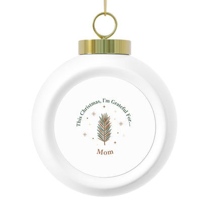 Christmas Ball Ornament - My Favorite Mom Ceramic Holiday Ornament
