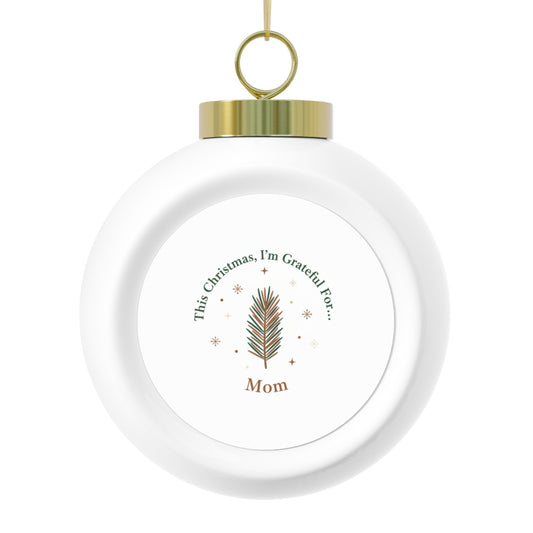 Christmas Ball Ornament - My Favorite Mom Ceramic Holiday Ornament