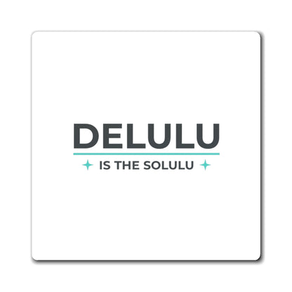 Delulu Is The Solulu | Pink Cloud Meme Magnets for Fridge & Locker | Galentine’s & Valentine Gift for Gen Z | Y2K Aesthetic