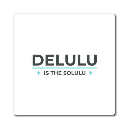 Delulu Is The Solulu | Pink Cloud Meme Magnets for Fridge & Locker | Galentine’s & Valentine Gift for Gen Z | Y2K Aesthetic