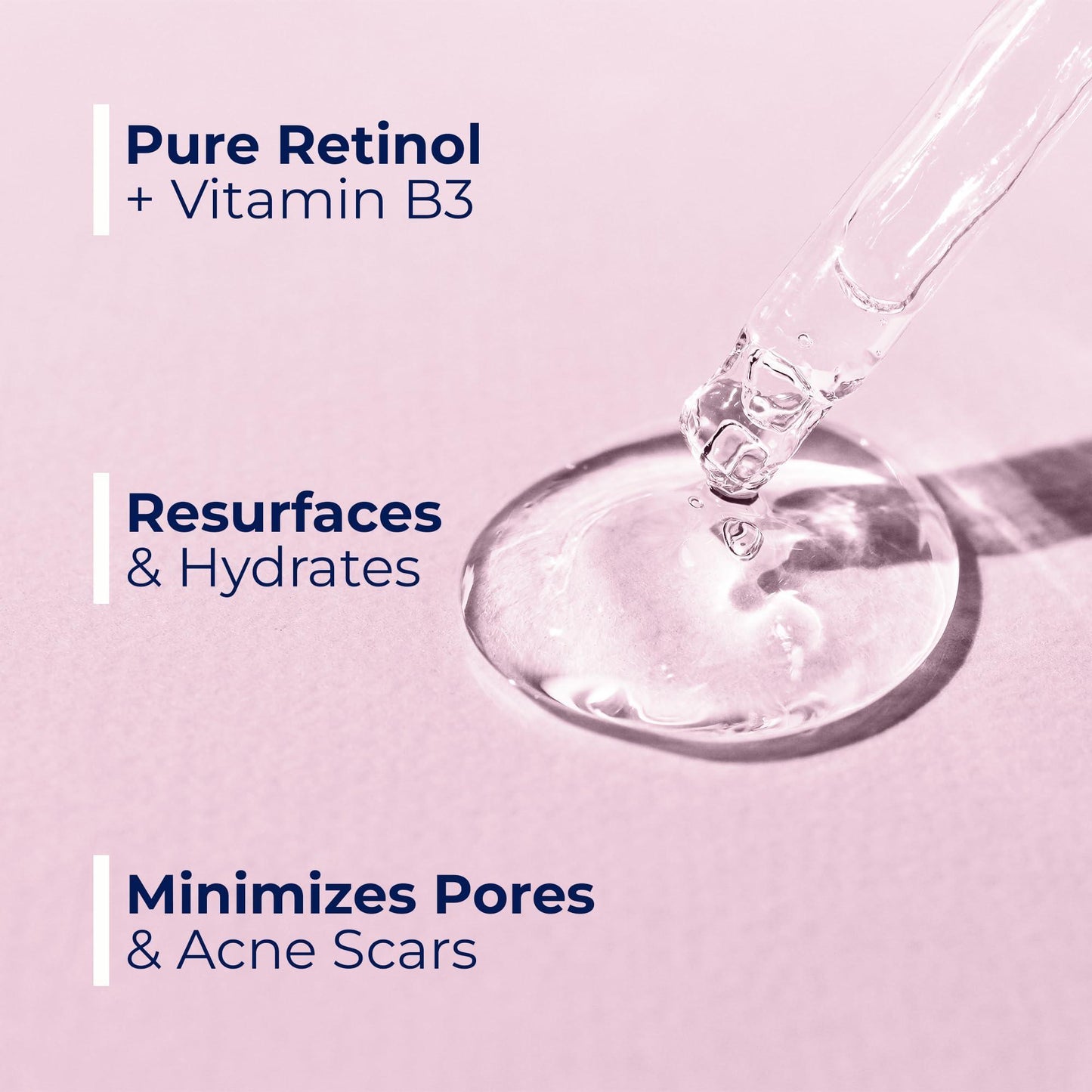 Resurfacing Retinol Serum for Face with Vitamin B3   Pure Retinol Face Serum