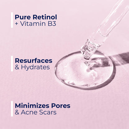 Resurfacing Retinol Serum for Face with Vitamin B3   Pure Retinol Face Serum