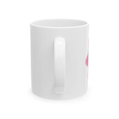 Gradient Aura Mesh Valentine | 11oz Ceramic Coffee Mug for Daily Vibes | Galentine’s & Friends Gift | Y2K Aesthetic