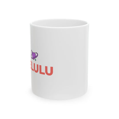 Delulu Is The Solulu | 11oz Ceramic Coffee Mug, Pink Cloud Meme | Galentine’s & Valentine Gift for Friends | Y2K Aesthetic