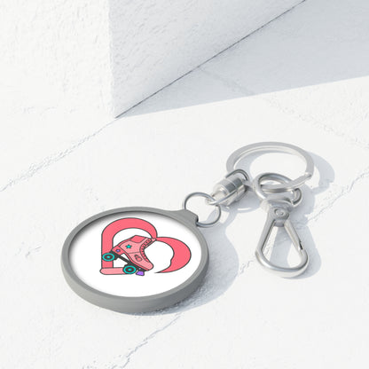 Roller Skate Heart Keychain | Retro Keyring Tag Accessory | Valentine & Galentine Gift for Friends | Y2K Aesthetic