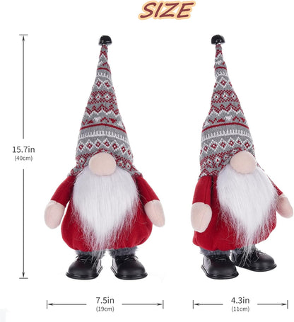 2 Packs Lighted Christmas Gnomes, Sequin Christmas Gnome with Long Legs, Pink Handmade Gnome Christmas Decorations for Home, Christmas Gnomes Clearance Tabletop Decor