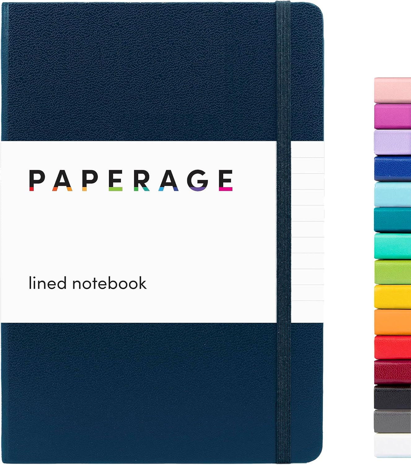 Lined Journal Notebook, (Navy), 160 Pages, Medium 5.7 Inches X 8 Inches - 100 GSM Thick Paper, Hardcover