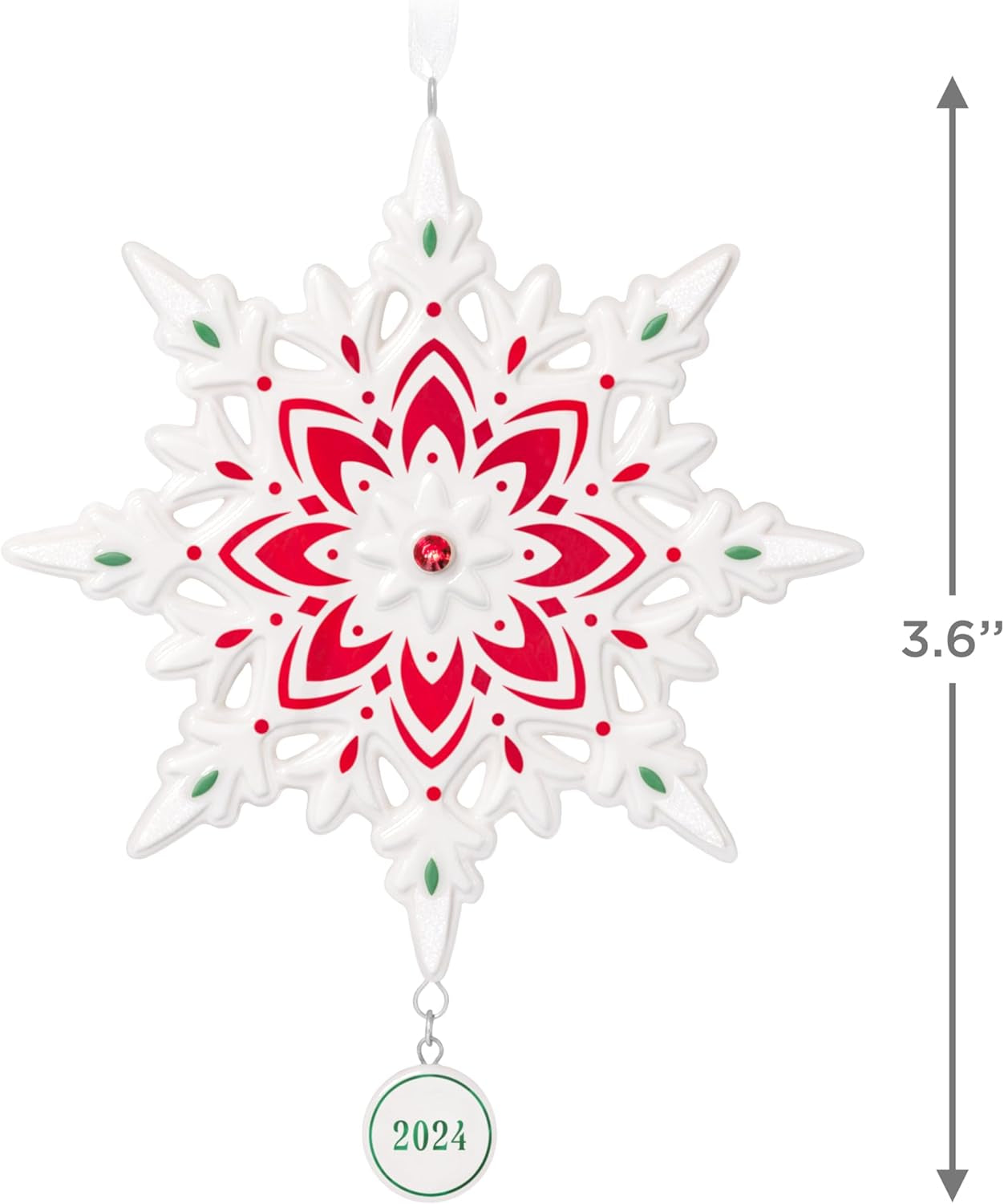 Christmas Ornament 2024, Snowflake 2024, Porcelain, Snowflake Gifts