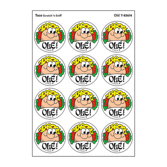 Olé!/Taco Scented Stickers, Pack of 24