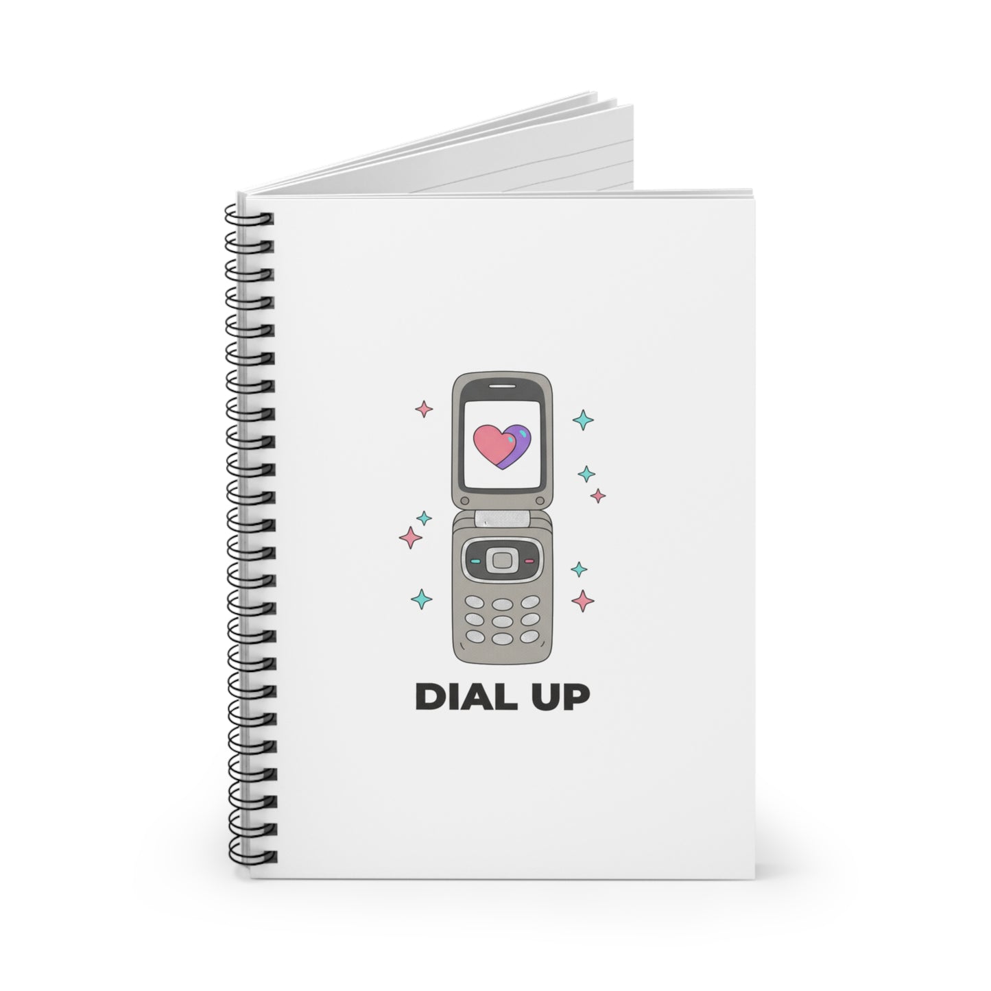 Y2K Flip Phone Heart Screen | Spiral Journal Notebook for Notes & Planning | Back to School, Galentine’s Gift | Aesthetic Valentine