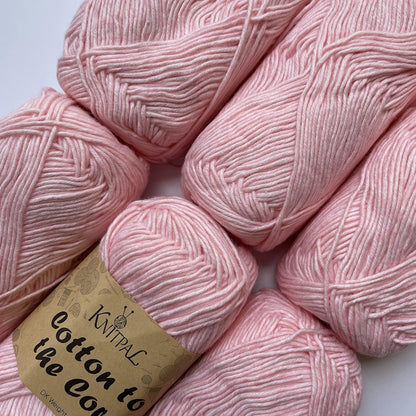 Cotton to the Core Soft Cotton Yarn for Crocheting, 78% Cotton and 22% Acrylic - Soft Baby Yarn for Crocheting - 3 DK Weight Cotton Yarn for Knitting - 6 Skeins, 852Yds/300G (Almond Tan)