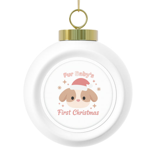Christmas Ball Ornament - Fur Baby's First Christmas