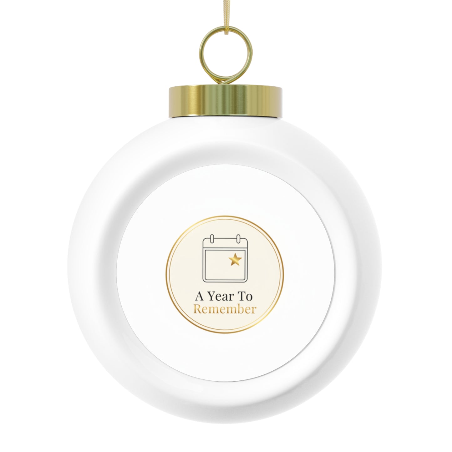 Christmas Ball Ornament - A Year To Remember Keepsake