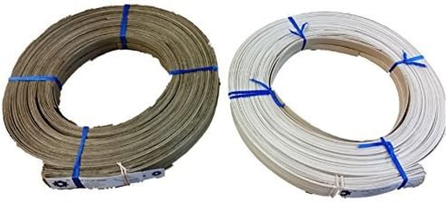 1 Pound Coil of Flat Reed for Basket & Seat Weaving, Natural or Smoked Color, Any Width, 1/4" 3/8" 1/2" 5/8" 3/4" (1/2'' Wide, Smoked)