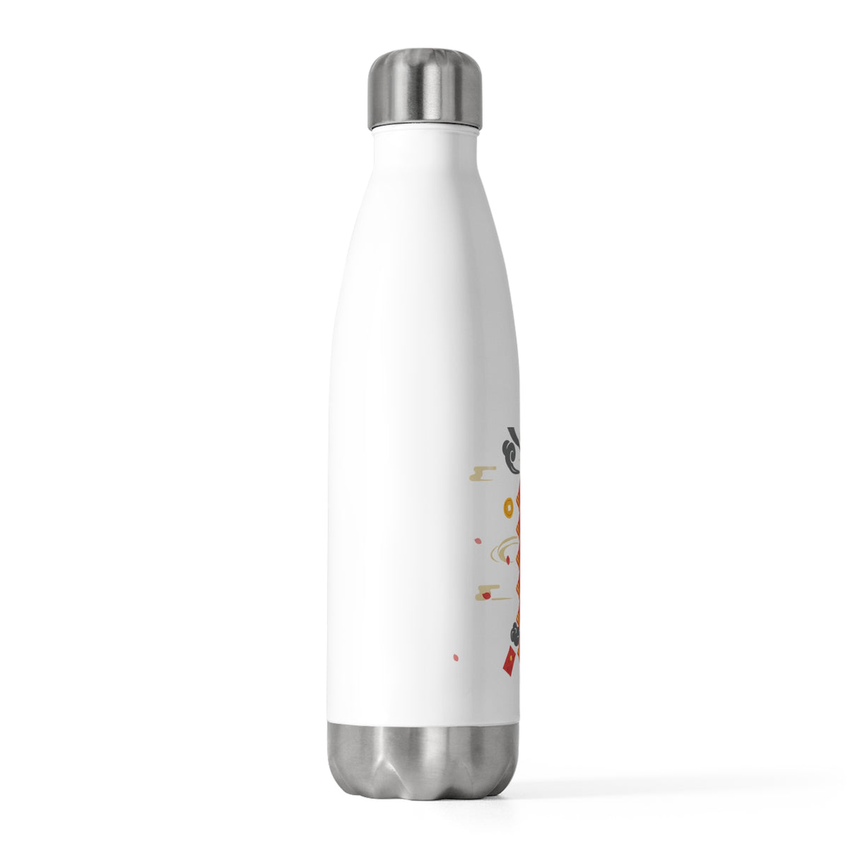 Firecracker & Fire Horse Lunar New Year | 20oz Insulated Tumbler Bottle for Travel | CNY Gift for Family & Teachers | Bold Red Gold