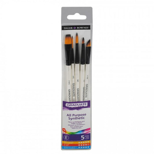 Graduate Watercolor Detail Brush Set, Synthetic, 5 Pieces