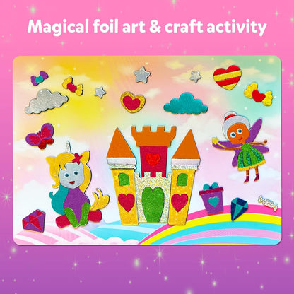 Art & Craft Activity - Foil Fun Unicorns & Princesses, No Mess Art for Kids, Craft Kits & Supplies, DIY Creative Activity, Gifts for Girls & Boys Ages 4, 5, 6, 7, 8, 9, Travel Toys